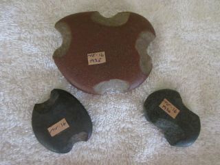 Three Old California Fish Net Weights With Docs - - Nr