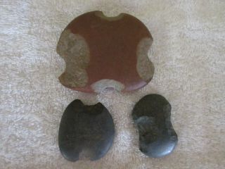 THREE OLD CALIFORNIA FISH NET WEIGHTS WITH DOCS - - NR 2