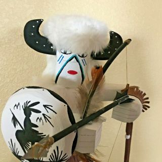 White Buffalo Warrior Kachina Doll 16 