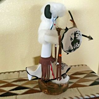 White Buffalo Warrior Kachina Doll 16 