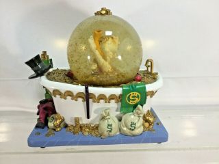 Disney Scrooge Mcduck In The Bath Tub Money Figurine Blowing Snowglobe