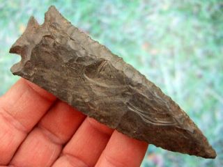 Fine 3 7/8 Inch Kentucky Decatur Point With Arrowheads Artifacts