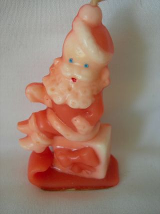 Vintage Gurley Christmas Candle - Santa Sitting On Sleigh - Exc - Never Burned