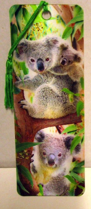 High Definition 3d " Koala With Joey " Bookmark Great Australian Souvenir Bn