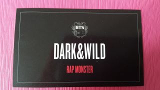 BTS RAP MONSTER Official Photo Card 1st Album Dark & Wild Bangtan Boys Photocard 2