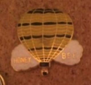Honey Bee Piccard Hot Air Balloon Pin