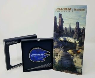 Disney Star Wars Galaxy’s Edge Falcon 2019 Landing Jumbo Pin Le 2000 With Map