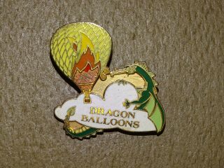 Vintage Hot Air Balloon Pin,  Dragon Balloons