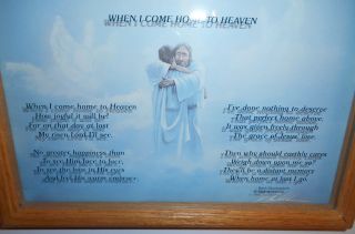 Vintage When I Come Home To Heaven Signed Beth Stuckwisch 1984 Wall Picture 2