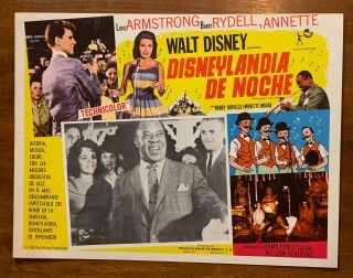 Disneyland After Dark Lobby Card 1962 Louis Armstrong Theatrical Short