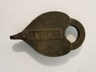 B&m Rr Boston And Maine Railroad Brass Lock Obsolete