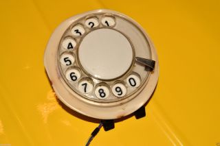 Vintage Beige Phone Dialer Rotary Telephone Parts Dial Rare Ussr Soviet Era 1