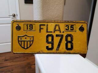 1935 Florida military license plate 2