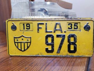 1935 Florida military license plate 4