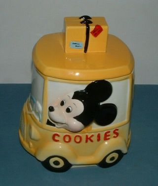 Disney Mickey Mouse In Car Cookie Jar - Sears -