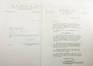 1933 Lamson Goodnow R G Dun & Co Nyc Acquired Bradstreet Letters Ephemera P827j