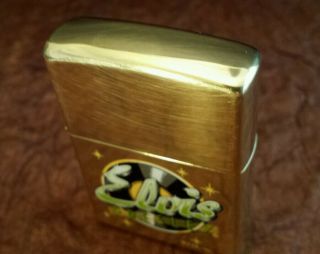 Rare - ELVIS PRESLEY King of ROCK - N - ROLL ZIPPO Vintage Solid Brass 2k 5