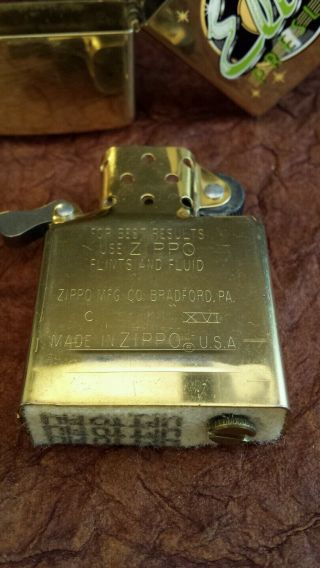 Rare - ELVIS PRESLEY King of ROCK - N - ROLL ZIPPO Vintage Solid Brass 2k 7