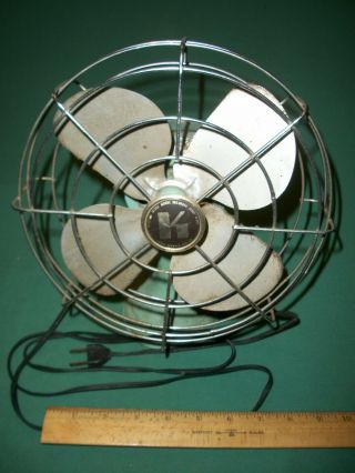 Vintage Sears Roebuck Model 303.  80060 Electric Table / Wall Green Fan