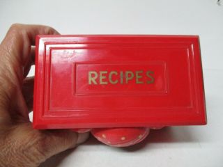 Aunt Jemima 1950 ' s Red Hard Plastic Recipe Box by Fosta 2