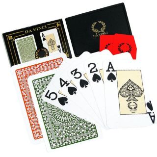 Da Vinci Club Casino,  Italian 100 Plastic Playing Cards,  2 - Deck Set Poker Si.
