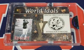 2019 The Bar World Idols President John F.  Kennedy Jfk Stamp Relic 1/1