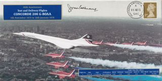 (a30786) Gb Cover Concorde Signed Deputy Chief Test Pilot Cochrane 2005