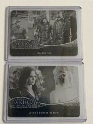 Arrow Printing Plates Season 4.  Both Black.
