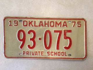 Good Solid Vintage 1975 Oklahoma License Plate See My Other Plates