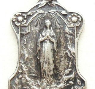 Antique Medal Pendant To Miraculous Virgin - Queen Of Heavens