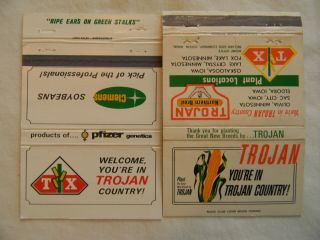 Oskaloosa Eldora Sac City Iowa Farm Trojan Seeds Matchcovers Matchbooks