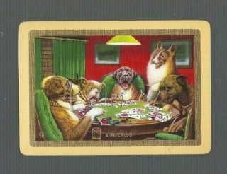 Swap Playing Cards 1 Vint Wide U.  S Named " A Waterloo " Dogs Playing Cards Us3