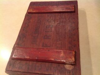 ANTIQUE 1800 ' S FRISCO HAVANA TOBACCO CIGAR BOX TURNED INTO A UNIQUE BUTTON BOX 4