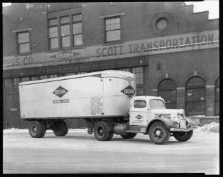 1940s White Truck Press Photo 0075 Keeshin Dependable Service