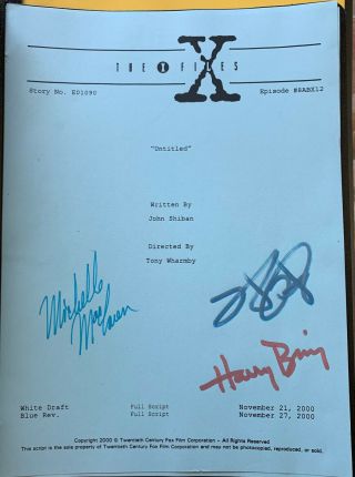 The X - Files Autographed Badlaa Script