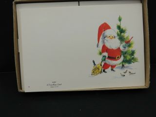 22 Vintage Christmas Cards Santa 1960 