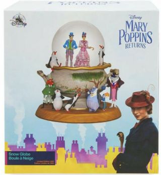 Disney Mary Poppins Returns Snow Globe Le 3300 Rare Collectible