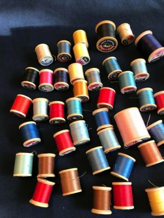 67 Vintage Wooden Spools of Thread COATS & CLARK,  STAR,  JP COATS,  TALON 7