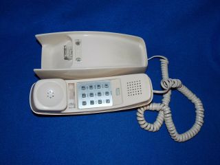Vintage Beige Western Electric Trimline Rotary Wall Mounted Telephone Phone