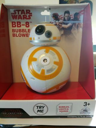 Disney Parks Bb - 8 Bubble Blower - Star Wars Last Jedi - Lights Sounds