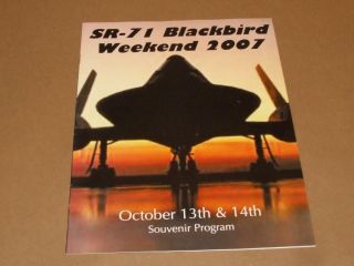 Sr 71 Blackbird Weekend 2007 Souvenir Program
