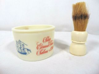Vintage Old Spice Shaving Mug And Made Rite 100 Shaving Brush