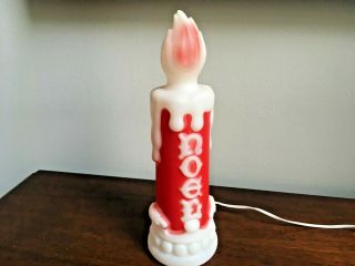 Vintage Noel Candle Blow Mold With Light Empire 1970 Usa