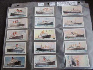 1924 W.  D.  H.  O.  Wills Merchant Ships Of The World Set Of 50 Tobacco Cards Vl1406