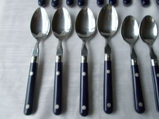 20 Washington Forge Mardi Gras NAVY BLUE Almost 4 Place Set Stainless Flatware 4