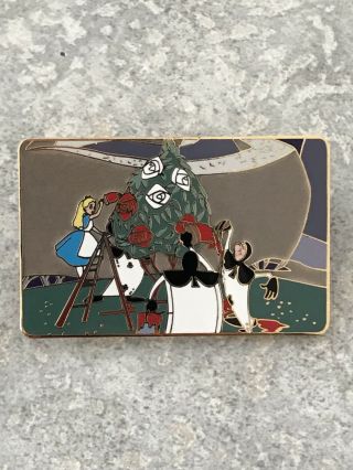 Disney P.  I.  N.  S.  Alice Painting The Roses Pin Alice In Wonderland Le 500