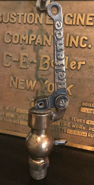 Antique Brass Reliance Steam Relief Valve Pressure Whistle Railroad Train