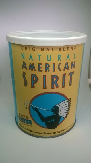 Two Empty Natural American Spirit Cigarette Tins & Blend Can