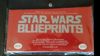 Vintage 1977 Star Wars Blueprint Set - 15 Sheets In Pouch - Never Removed