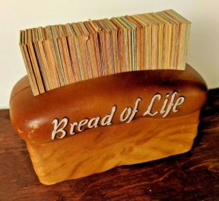 Vintage Bread Of Life With 111 Scripture Bible Reading Cards Vintage 1971